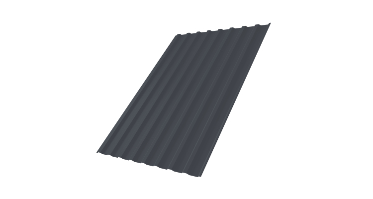 Профнастил С20В GL 0,5 Rooftop Бархат RAL 7024 мокрый асфальт