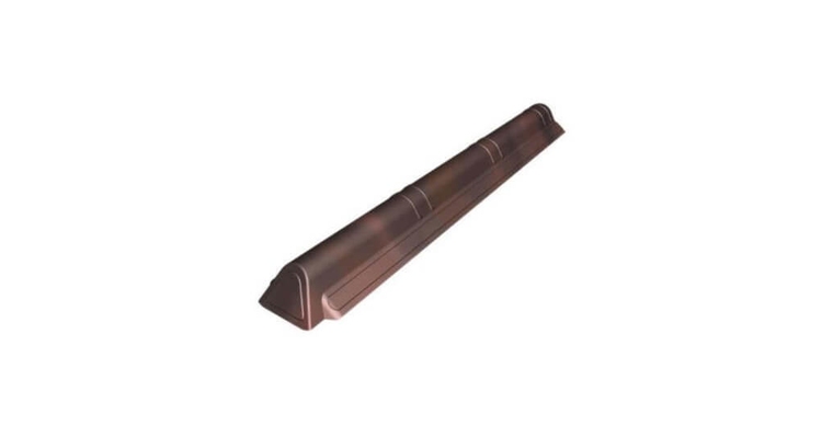 Торцевой конек Ондувилла 1060х180 мм коричневый 3D