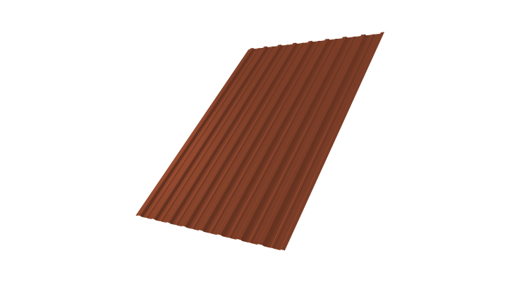 Профнастил С10A 0,5 Satin Мatt RAL 8004 терракота