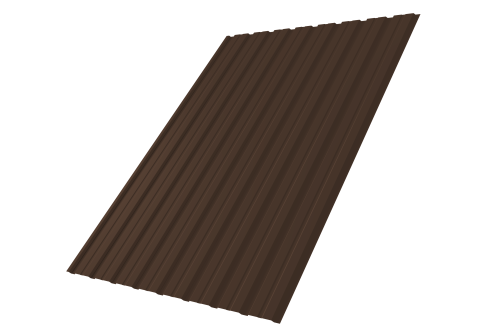 Профнастил С10В 0.45 PE-Double с пленкой RAL 8017 шоколад