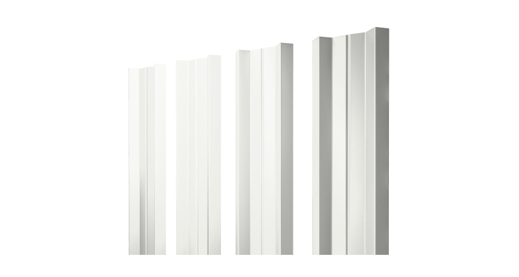 Штакетник М-образный А с прямым резом 0.45 Drap RAL 9003 сигнальный белый