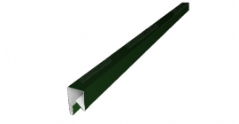 Планка П-образная заборная 17 PE с пленкой RAL 6002 лиственно-зеленый