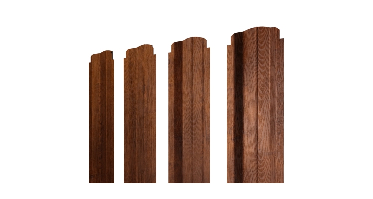 Штакетник П-образный В фигурный 0,4 Print Premium Golden Wood Fresh TwinColor