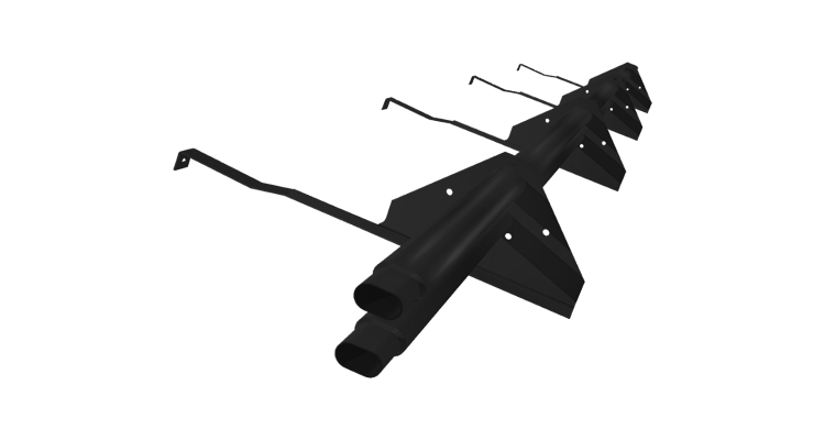 Снегозадержатель трубчатый для натуральной черепицы Стандарт RAL 9005 3м (профиль до 50мм)