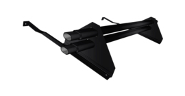 Снегозадержатель трубчатый для натуральной черепицы Стандарт RAL 9005 1м (профиль до 50мм)