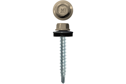 Саморез кровельный Daxmer 4,8х35 RAL 1015 (250) сверло №1